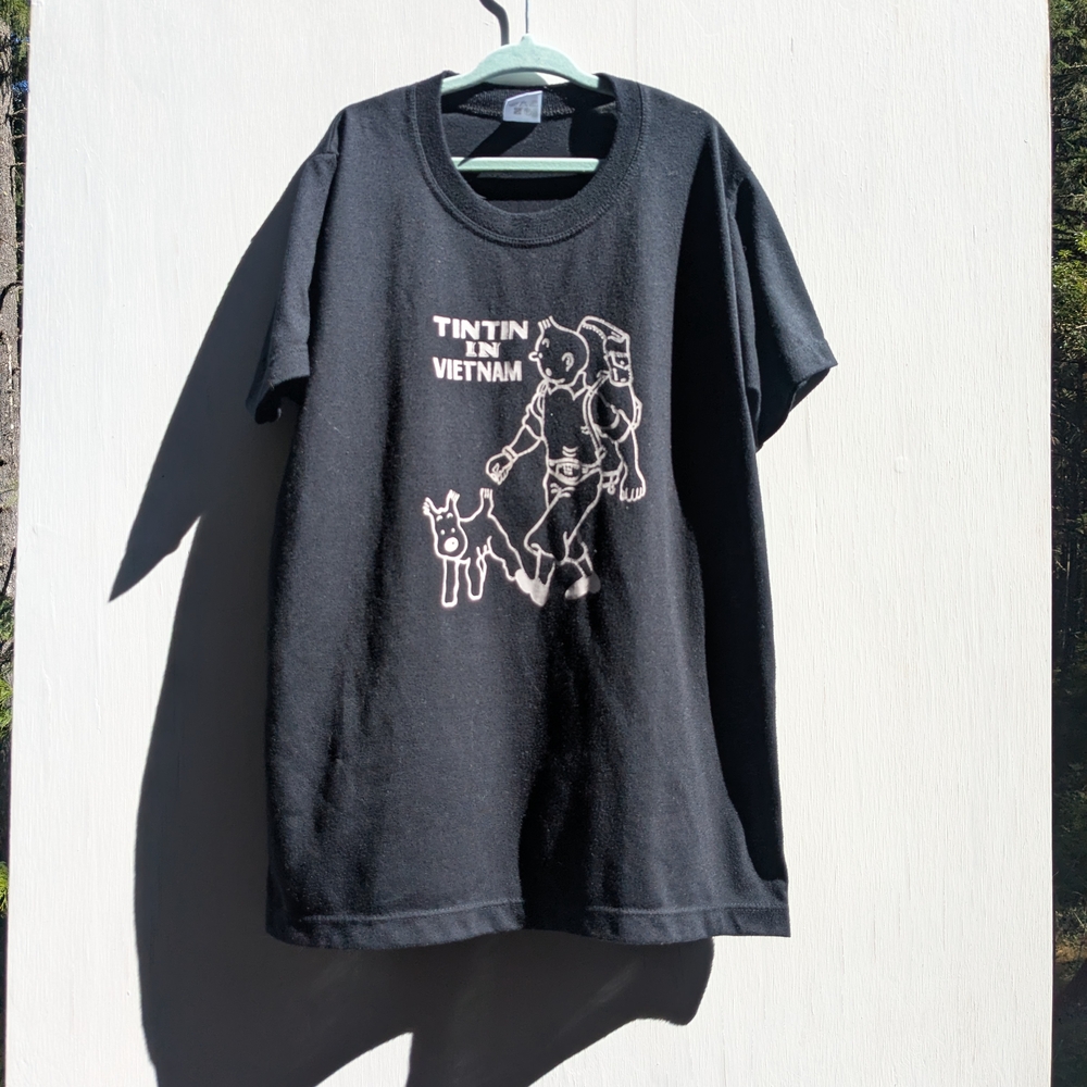 Tintin in Vietnam Black T-Shirt